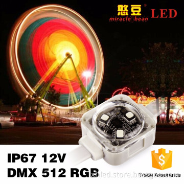30000hrs Lifespan Full Color IP67 25mm SMD5050 0.75W DC12V Waterproof RGB Led Pixel Light String